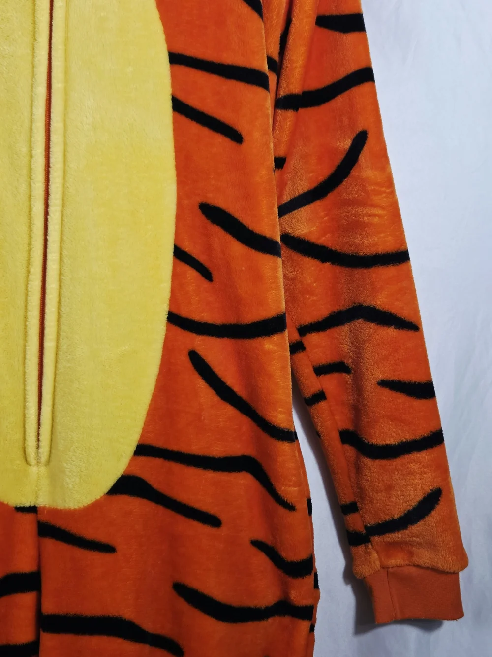 Kids Orange Plush Oversized Tigger Onesie Cozy Hooded One-Piece Costume Small